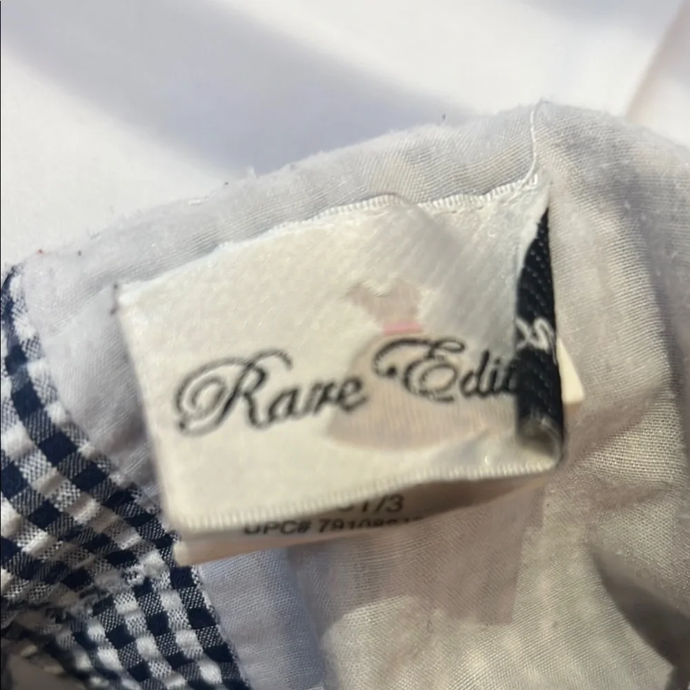 Rare Editions Black and White Gingham Dress with Red Accents